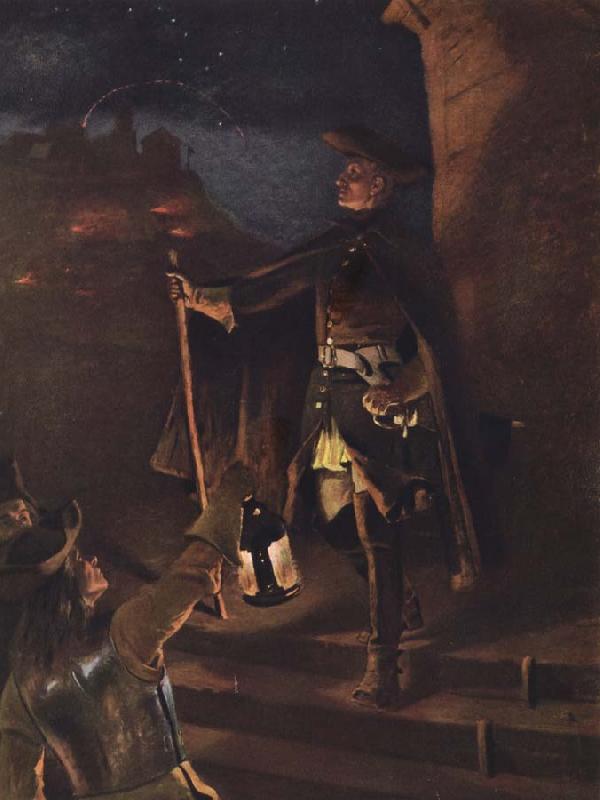 Gustaf Cederstrom den 30 november 1718 oil painting image